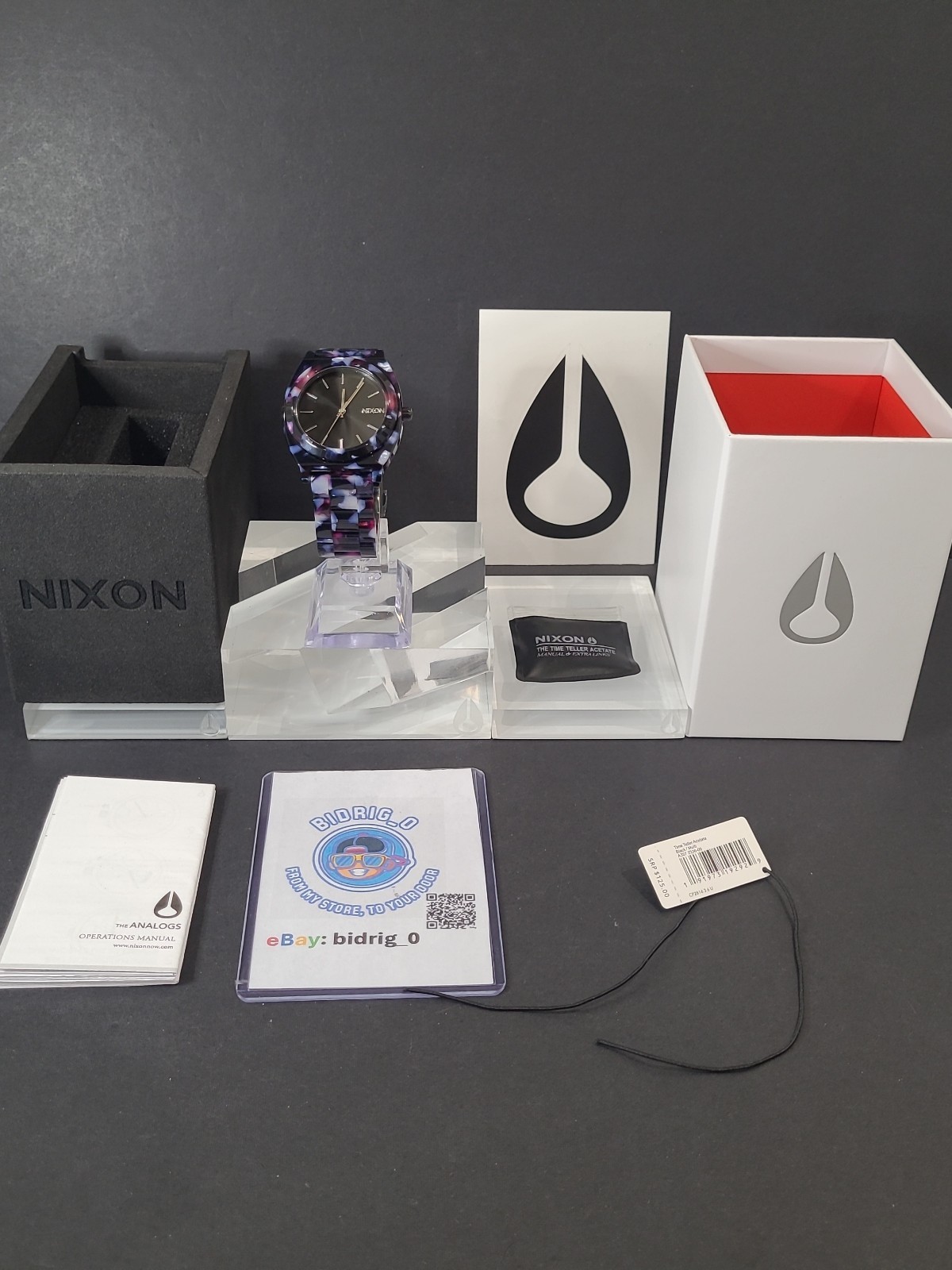 Nixon Medium Time Teller Acetate Black/Multicolor Watch A327-2336