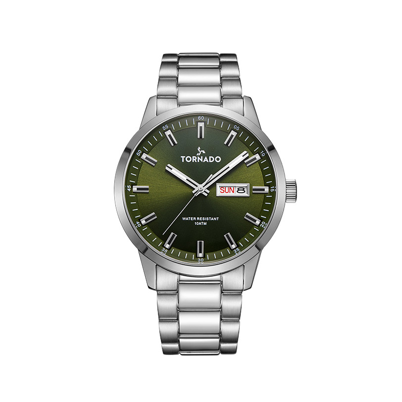 Tornado Spectra Men’s Analog Watch | Green Dial, 43x48mm, 100 m (10 ATM)