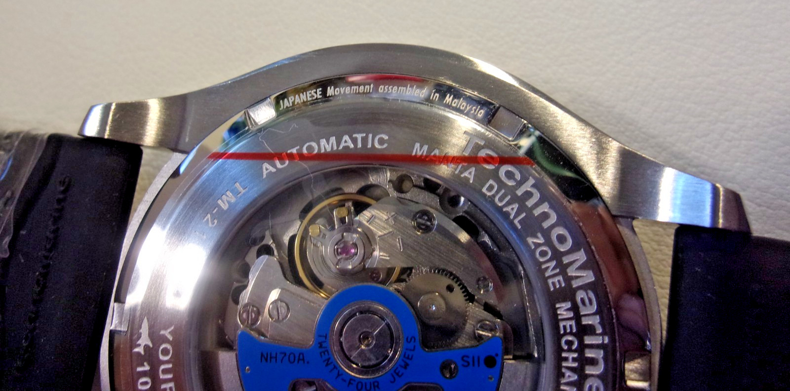 TechnoMarine automatic dual zone. Rotating inner ring. NH70A. 45mm. New in box.