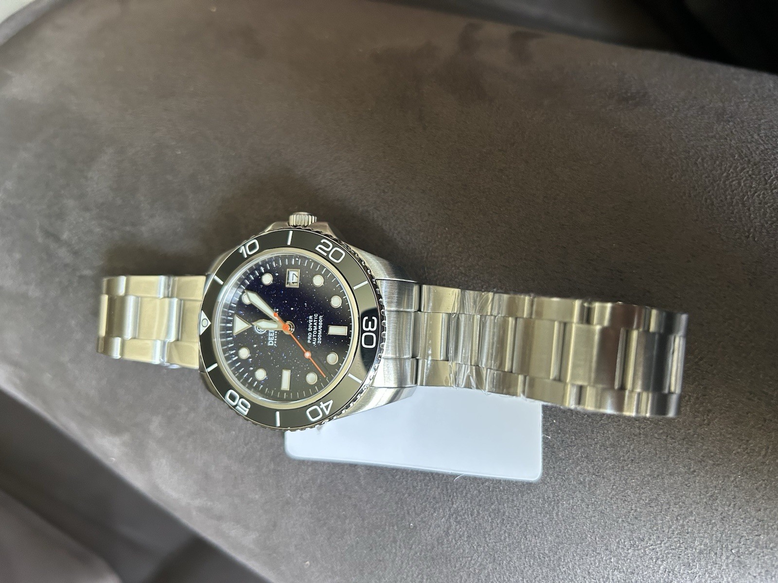 Deep Blue PRO DIVER 200 42.5MM AUTO DIVE WATCH- BLUE SANDSTONE DIAL