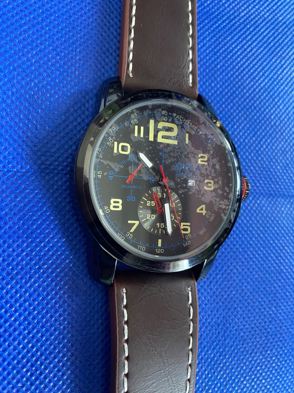 BRAND NEW XINEW Mens Watch No. 8182 Brown Strap – Loose Min Hand Spares/Repair