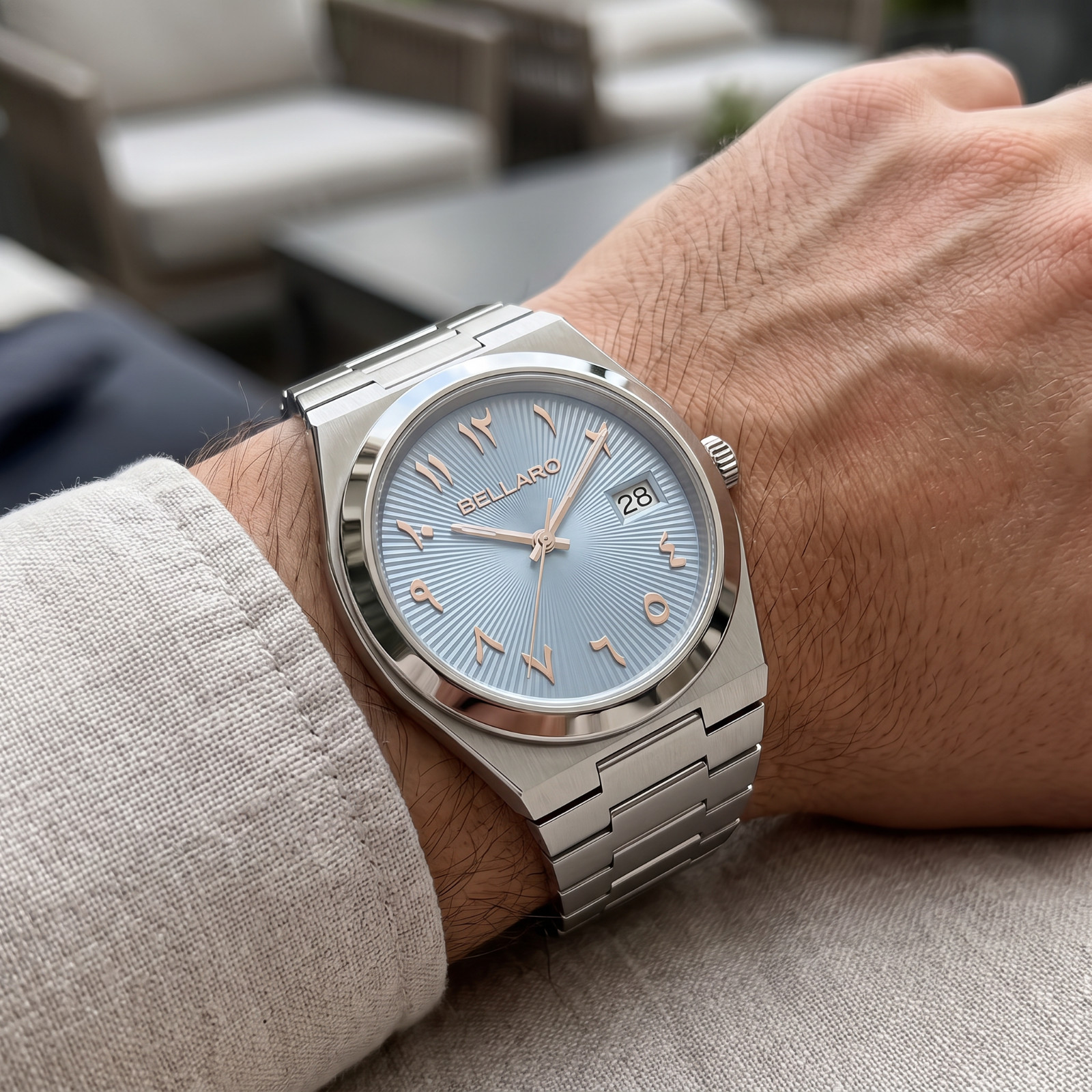BELLARO Tolaris Watch – Japanese Automatic NH35 – Sapphire Crystal Blue Dial