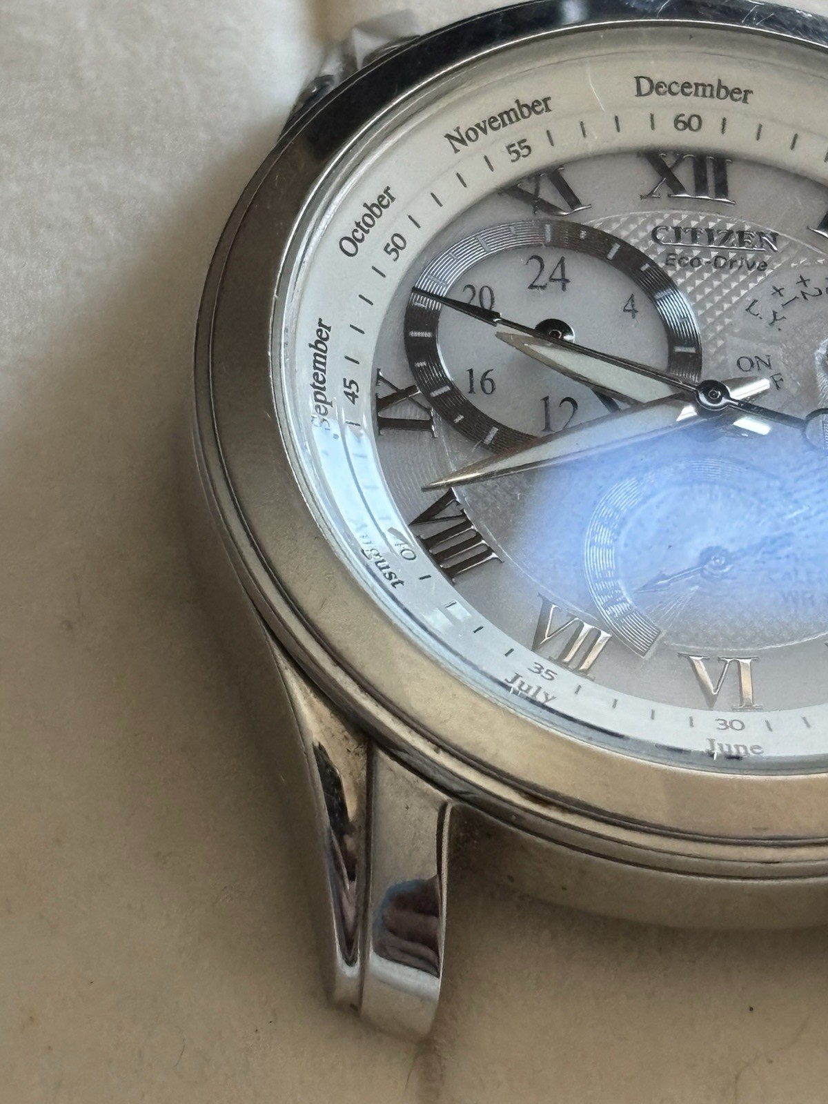 Citizen Eco-Drive Calibre 8700 Perpetual Calendar WR100 Roman Dial SS 42mm