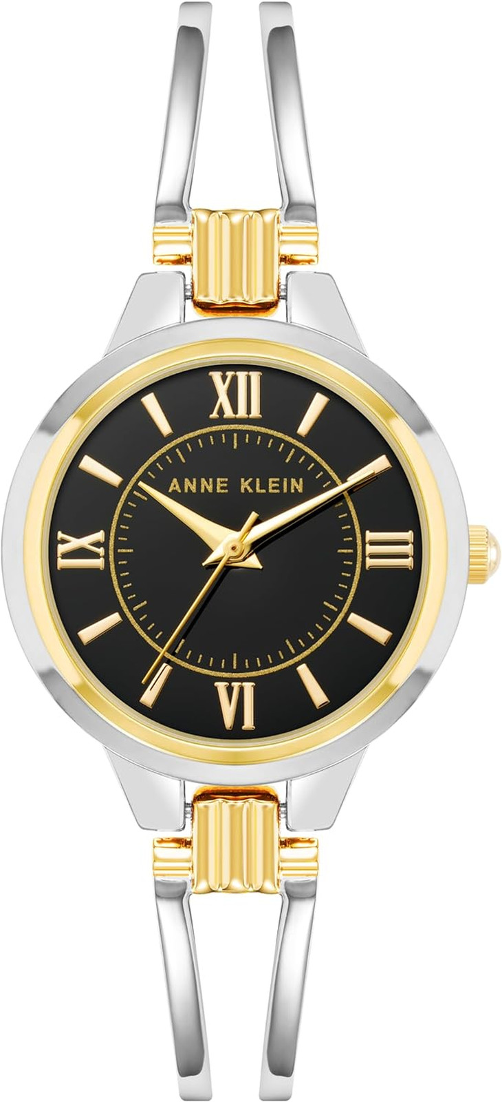 Elegant Silver & Gold-Tone Dress Watch with Japanese Quartz Movement