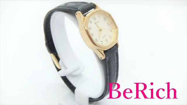 [A1R] Seiko Alba V811 5561 Ivory Dial SS Leather Black Quartz [f8w]