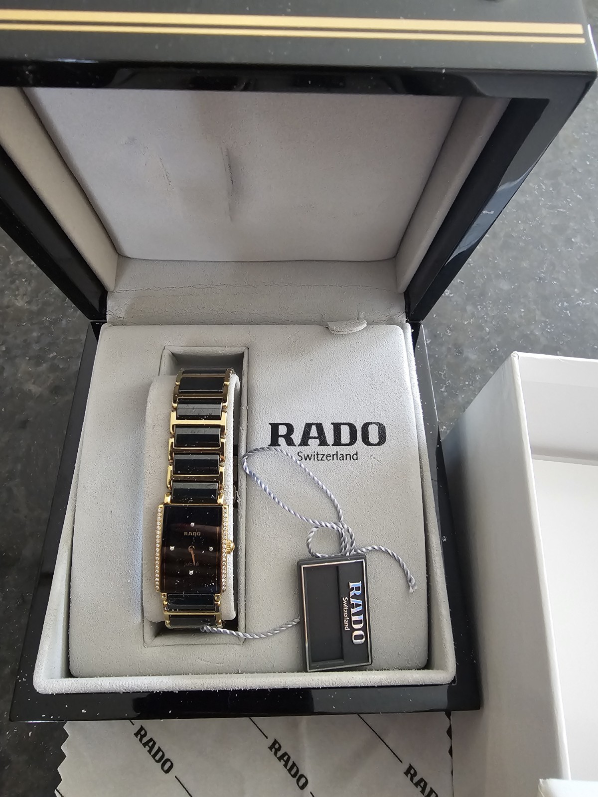 Rado Jubile Ceramic Diamond Quartz Watch Women