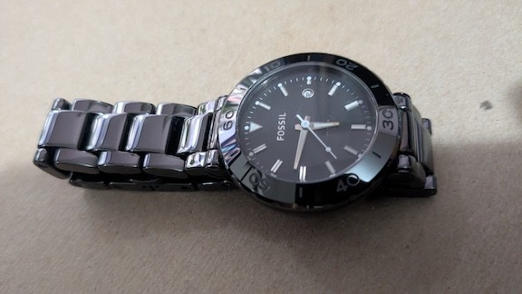 Fossil CE1029 Mini Allie Ceramic Unisex Watch | All-Black Stainless Steel Analog