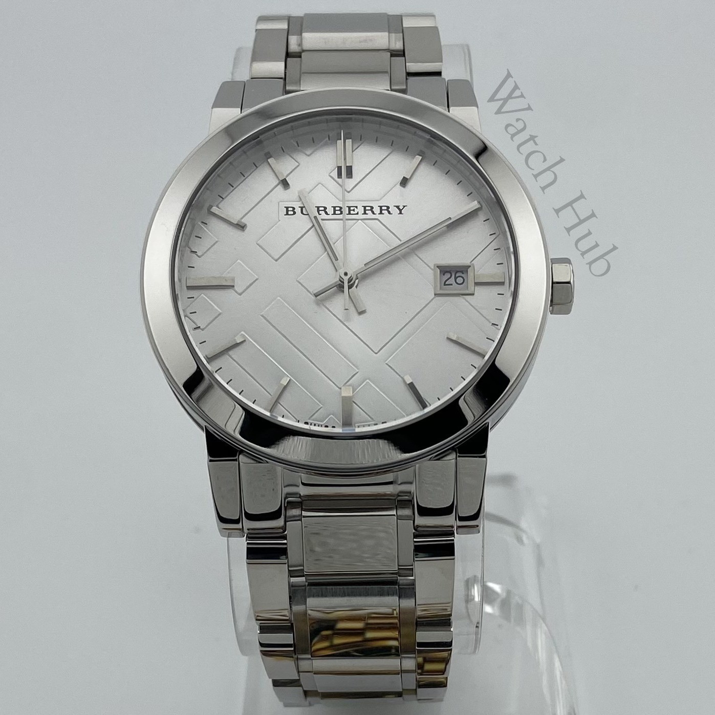 New Burberry BU9000 The City Silver 38mm Dial Stainless Steel Unisex Swiss Watch