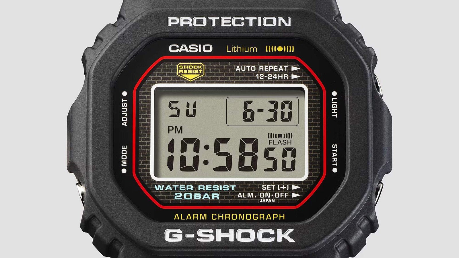 Casio G-Shock Digital 5000 Series Black Stainless Steel Watch DW5000R-1A