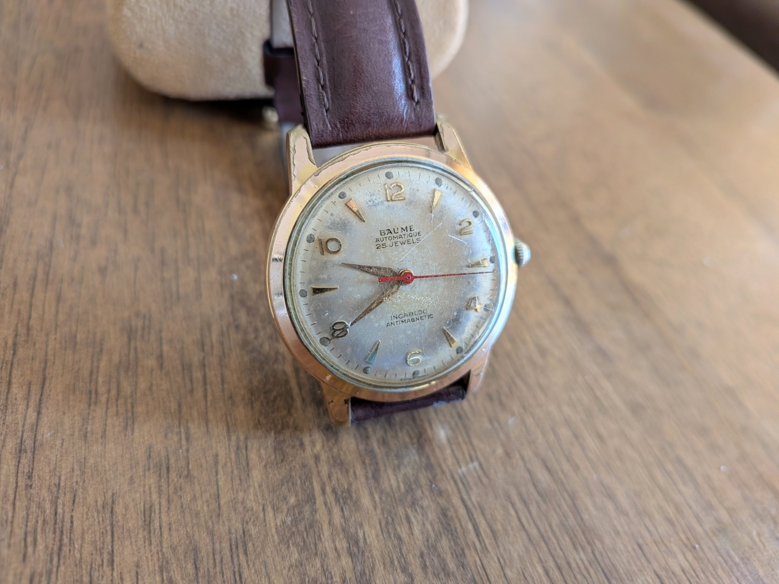 Vintage 1950s Baume 25j, gold filled watch,