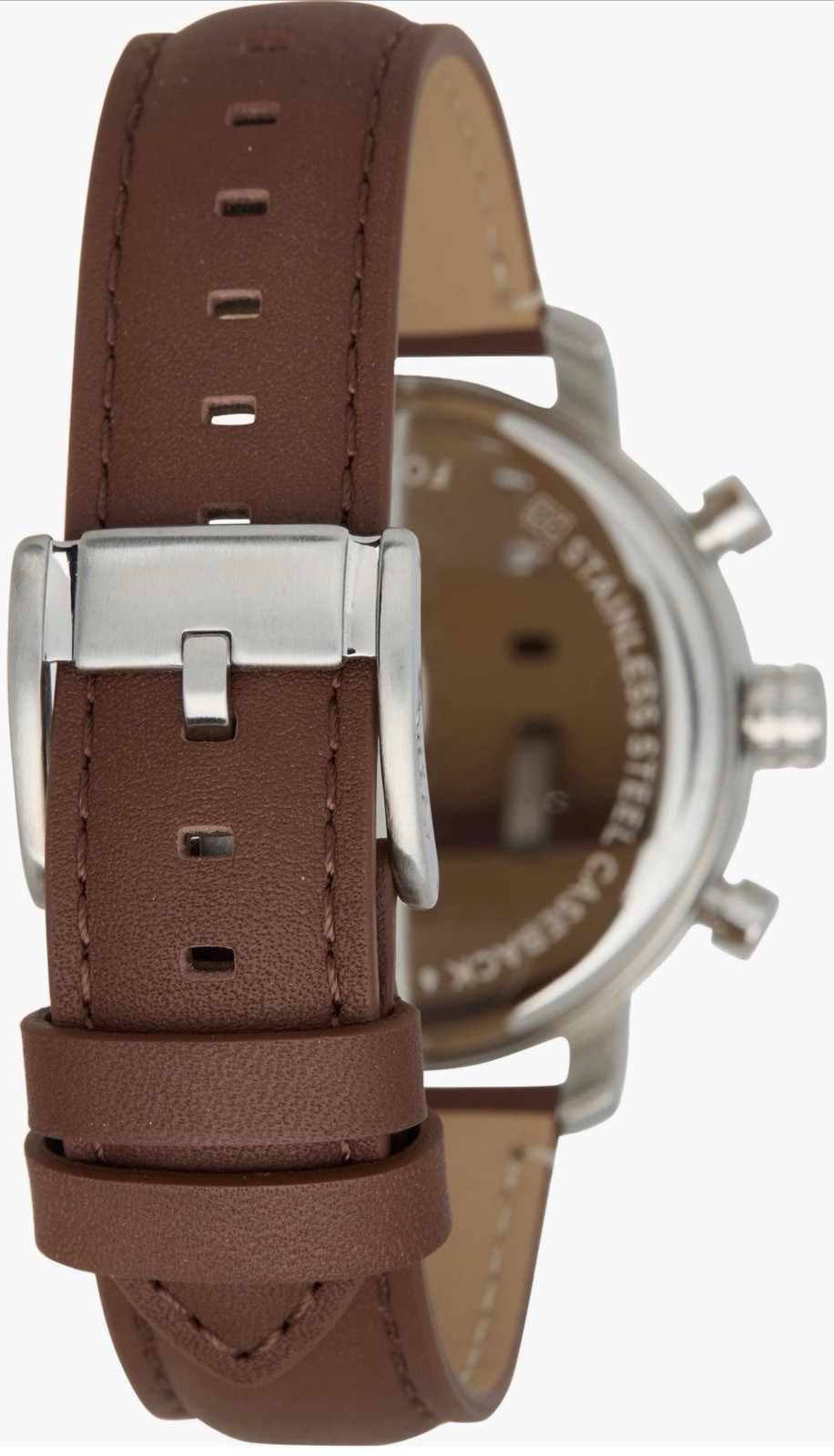🔥Fossil Rhett 43 Mm Stainless Steel Case with Brown Leather Strap Men’s… New