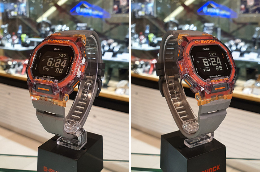 Casio G-Shock GBD-200SM-1A6DR Bluetooth Orange Gray Digital Watch New