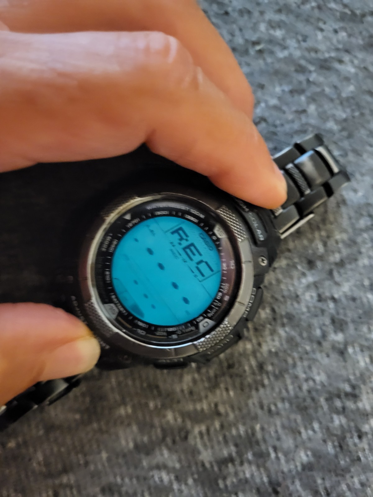 CASIO PRO TREK TOUGH SOLAR DIGITAL WATCH PRG-80YT BLACK 10 BAR – TITANIUM-WORKS!