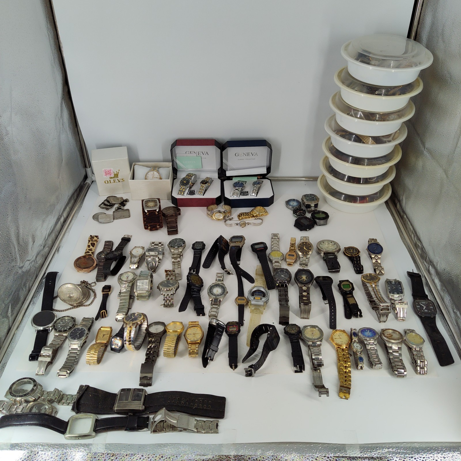 Lot of 15lbs 172 Assorted Watches Mens & Womens PARTS REPAIR