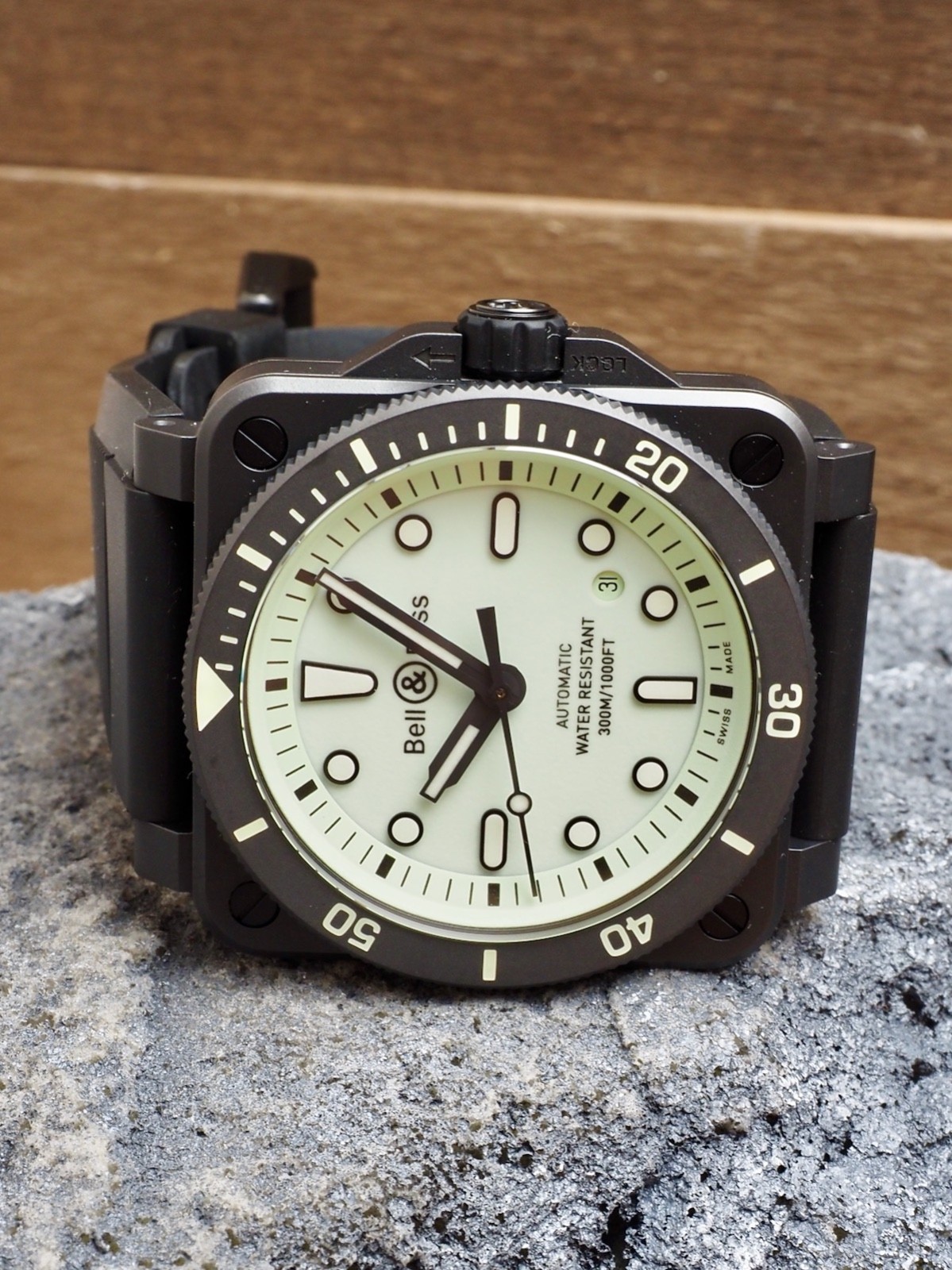 Bell & Ross BR03-92 Ceramic Diver Full LUM 99% LNIB Amazing Legible Design!