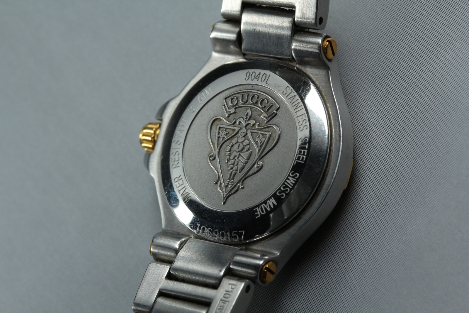 [Near MINT] Gucci 9040L 26mm Ivory Dial Date Two Tone Quartz Women’s Watch JAPAN