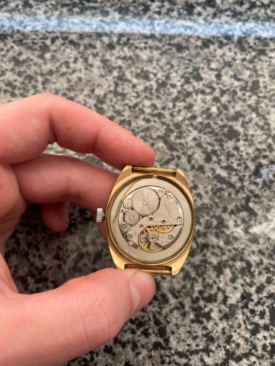 Vinrage Raketa Watch USSR Soviet mechanical Wristwach Rare Gold Plated AU-10