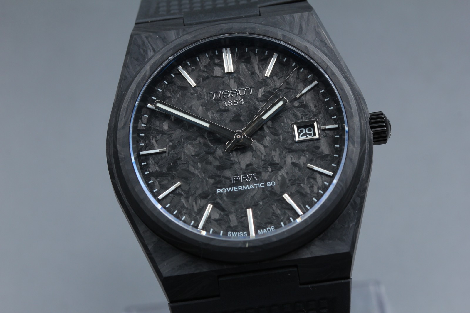 [w/Box, Paper] Tissot PRX Powermatic 80 T137907A Carbon Date AT Swiss Made Watch