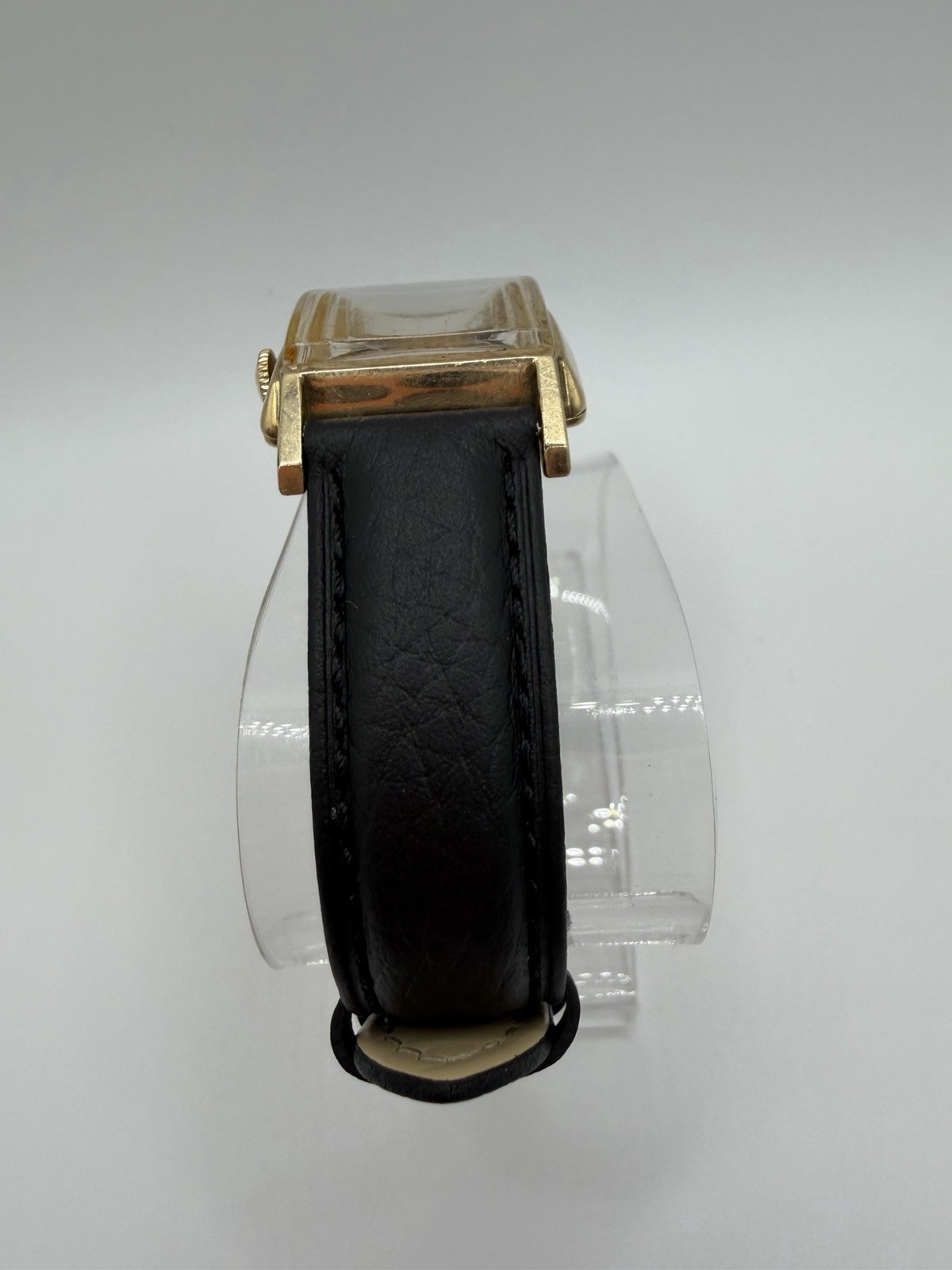 Vintage 1942 Hamilton Gary Black Dial 17J Manual Wind 10K GF Runs New Strap