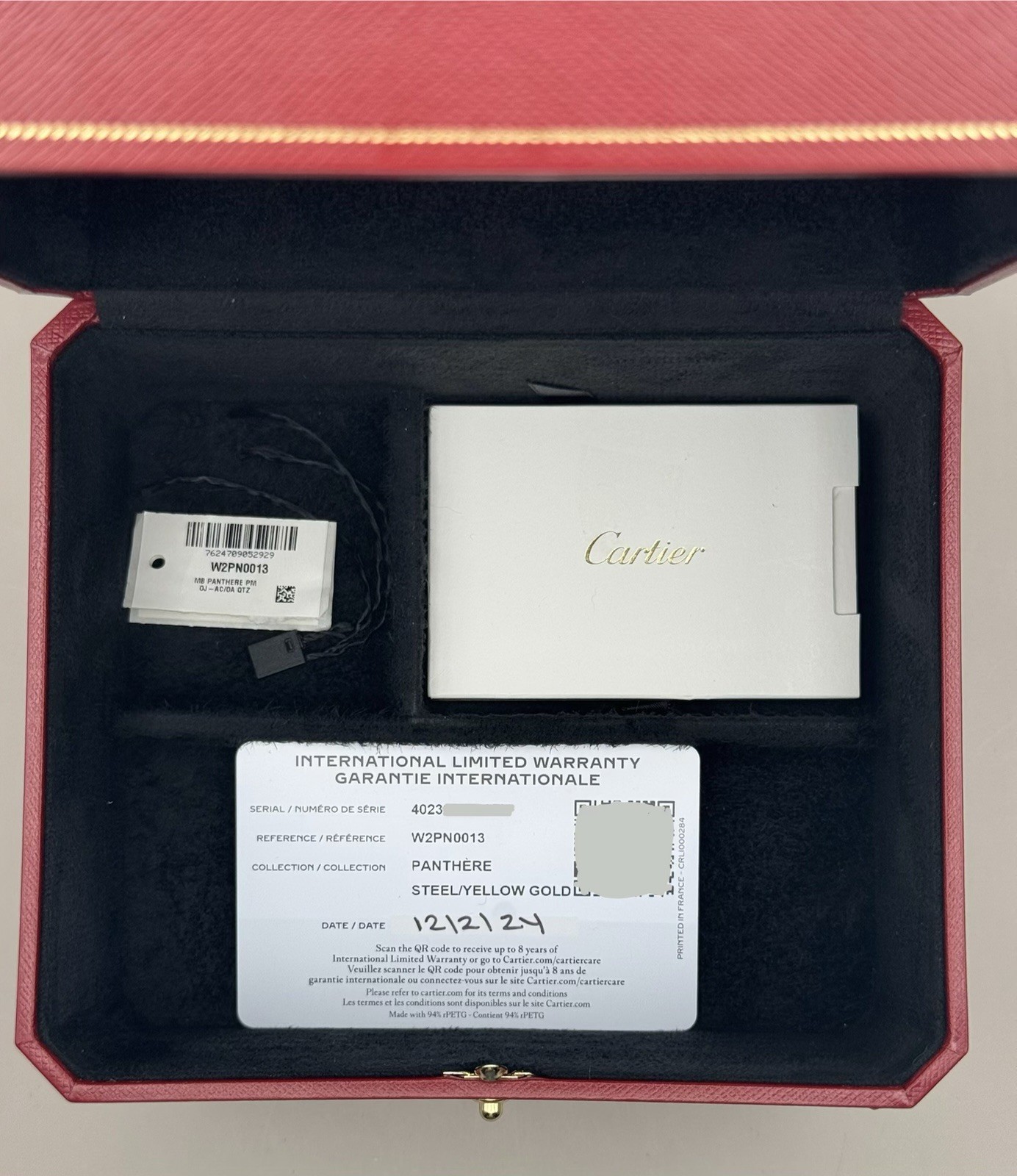 Brand New Cartier Panthere Small Model W2PN0013 Yellow Gold & Steel (12/2024)