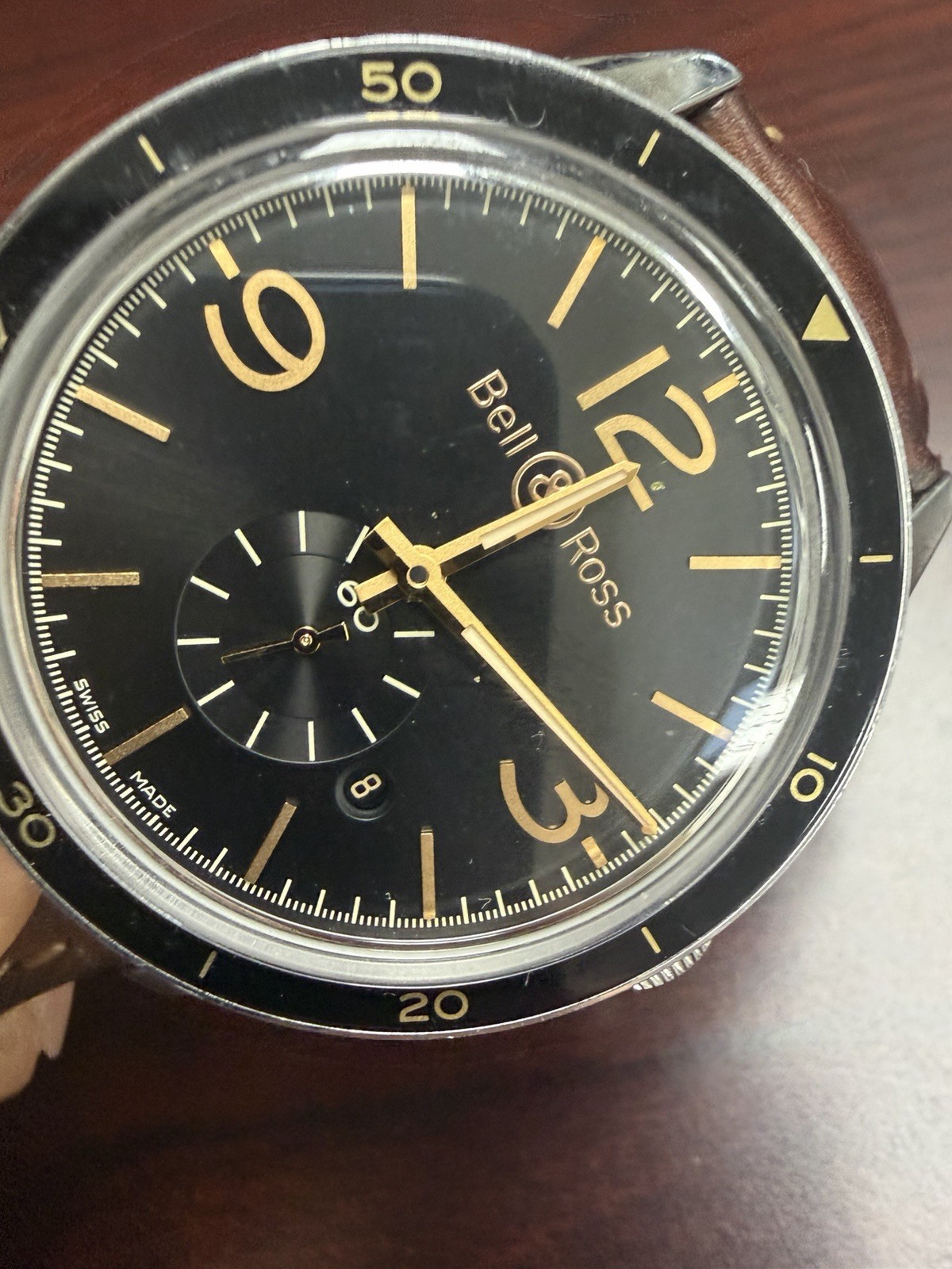 Bell & Ross BR 123 Men’s Automatic 41mm Black Dial Brown Leather 100m Date