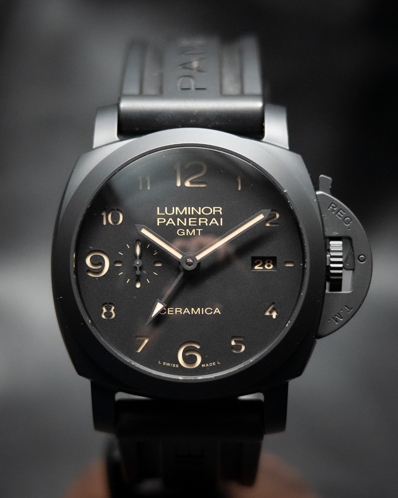 Panerai Luminor GMT Ceramic PAM01441 44mm Black Dial Box & Papers Full Set