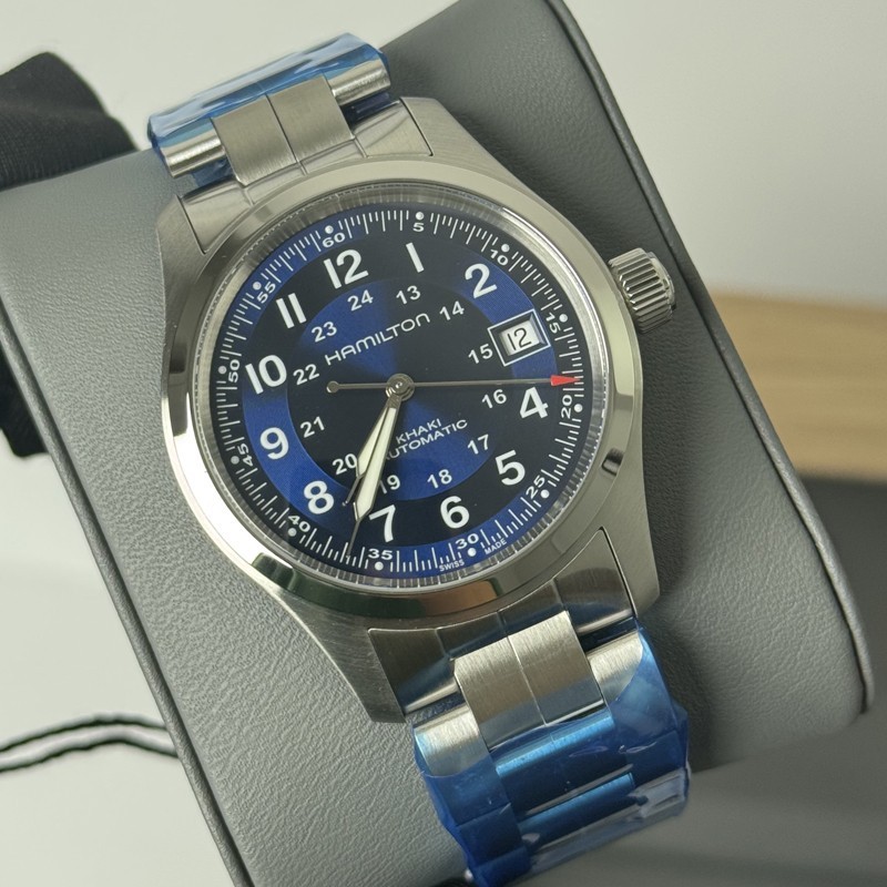 New Hamilton Khaki Field 38MM Blue Dial Steel Men’s Watch H70455140