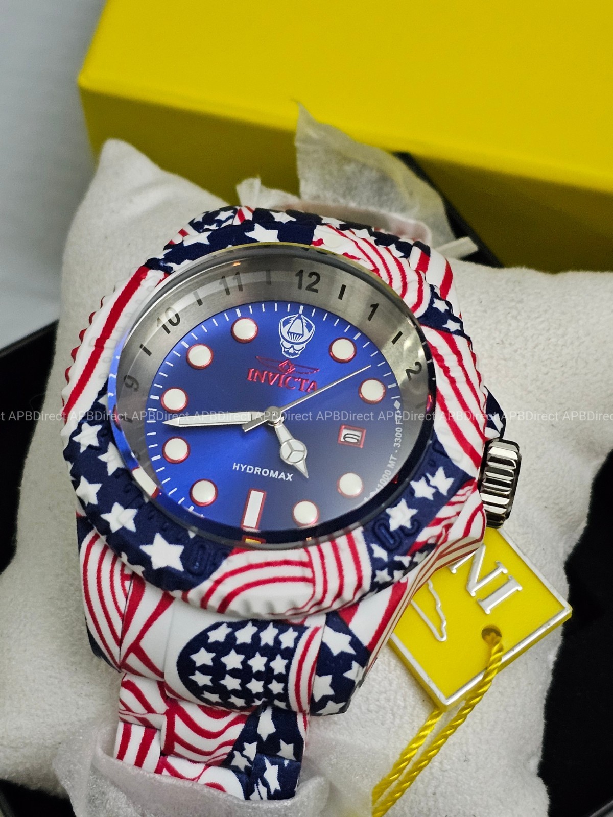 Invicta – HYDROMAX – 1000m USA Swiss 515 HYDROPLATED Stars & Stripes mens watch