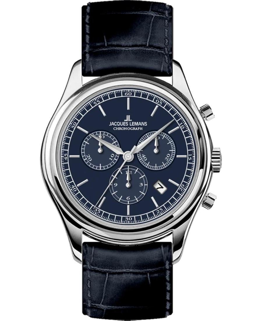 JACQUES LEMANS Men Analog Quartz Casual Watch Classic Dress Waterproof