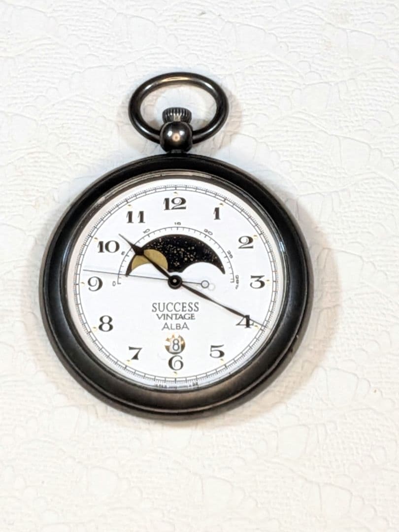 SEIKO ALBA Pocket Watch Moon Phase (2 pieces) – Junk/Used