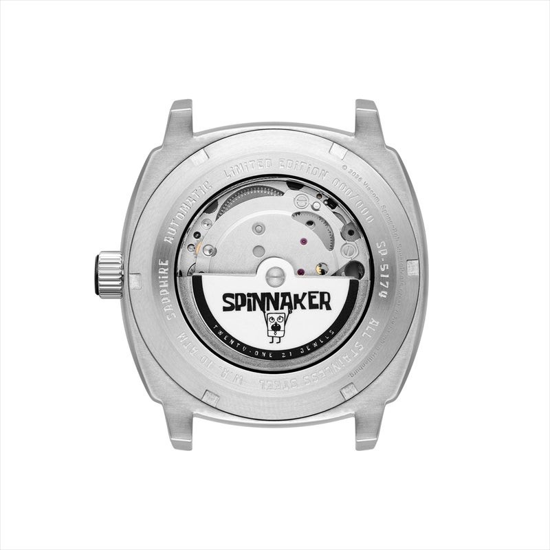 Spinnaker SP-5174-11 SpongeBob DoodleBob Auto White Dial 42mm SS Bracelet Watch