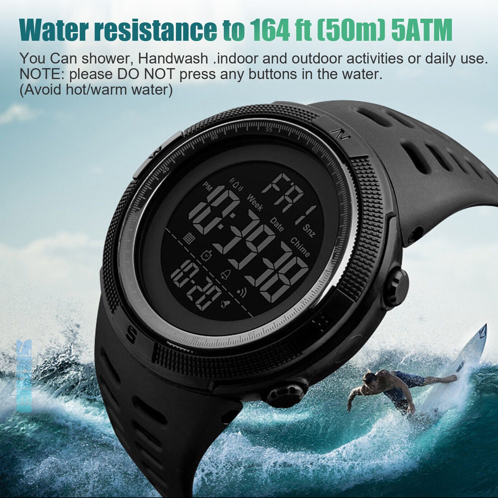 SKMEI Men’s Digital Army Military Sport Quartz Analog Chrono Waterproof Watch US