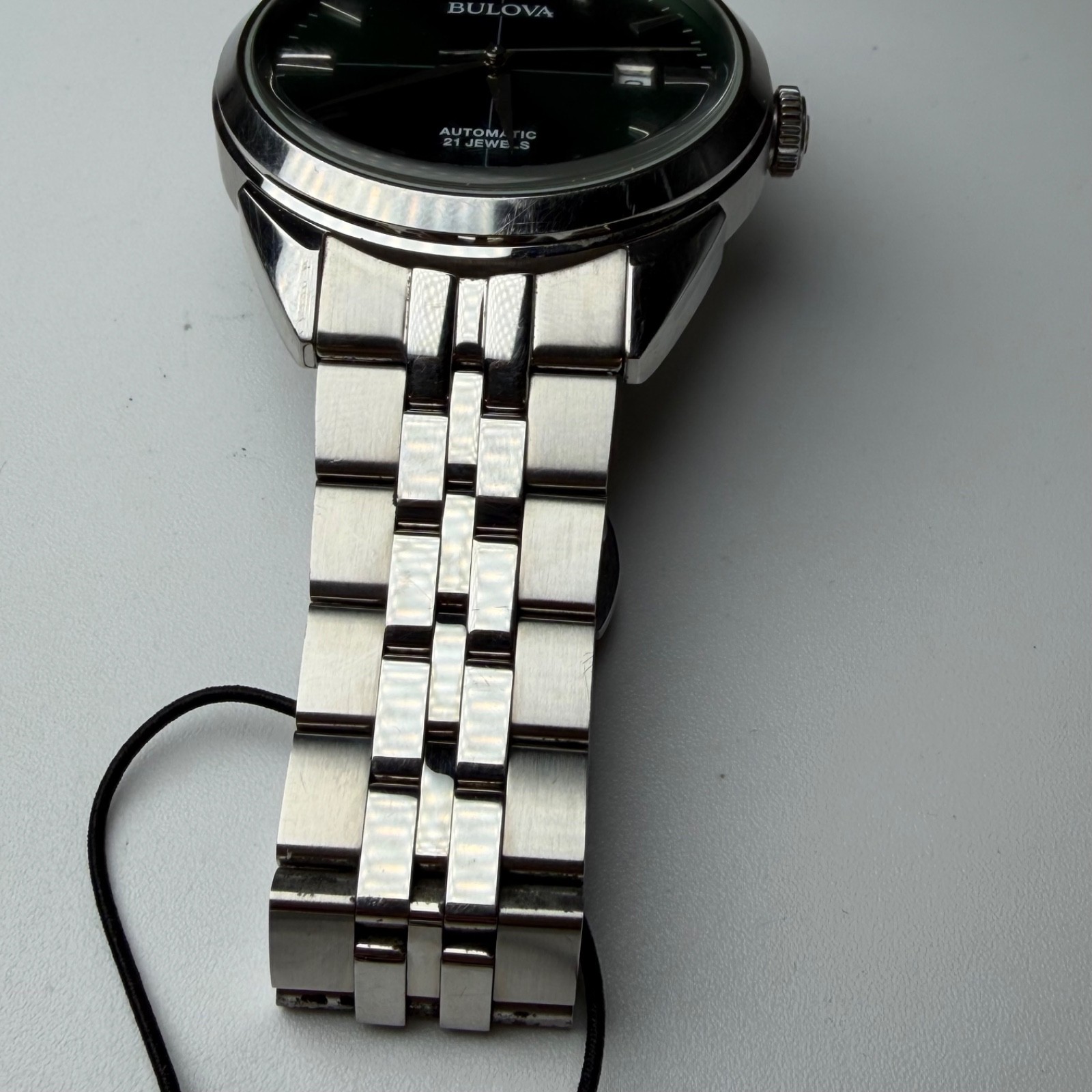 Bulova Sutton Automatic Emerald Green Sunburst Stainless 41mm Mens Watch 96B424