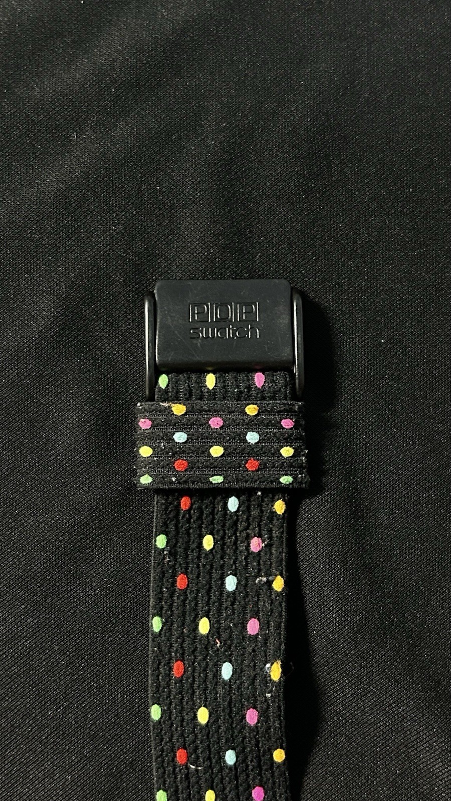 Swatch Pop Swiss Made Quartz Analog 39mm Water-Resistant Polka Dot Strap.