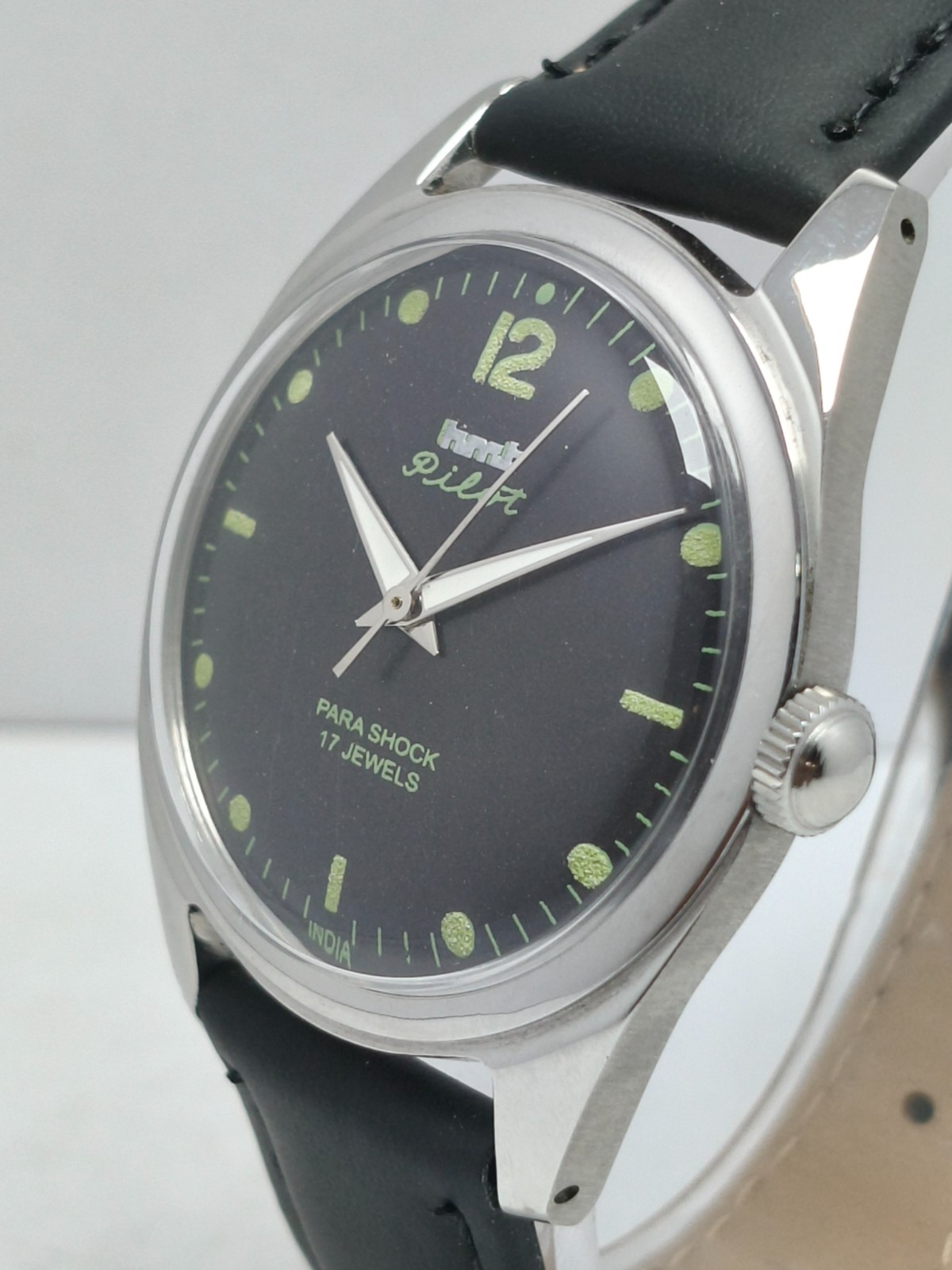HMT Pilot 17 Jewels Hand Winding Wrist Watch For Men’s In Working Condition E-06
