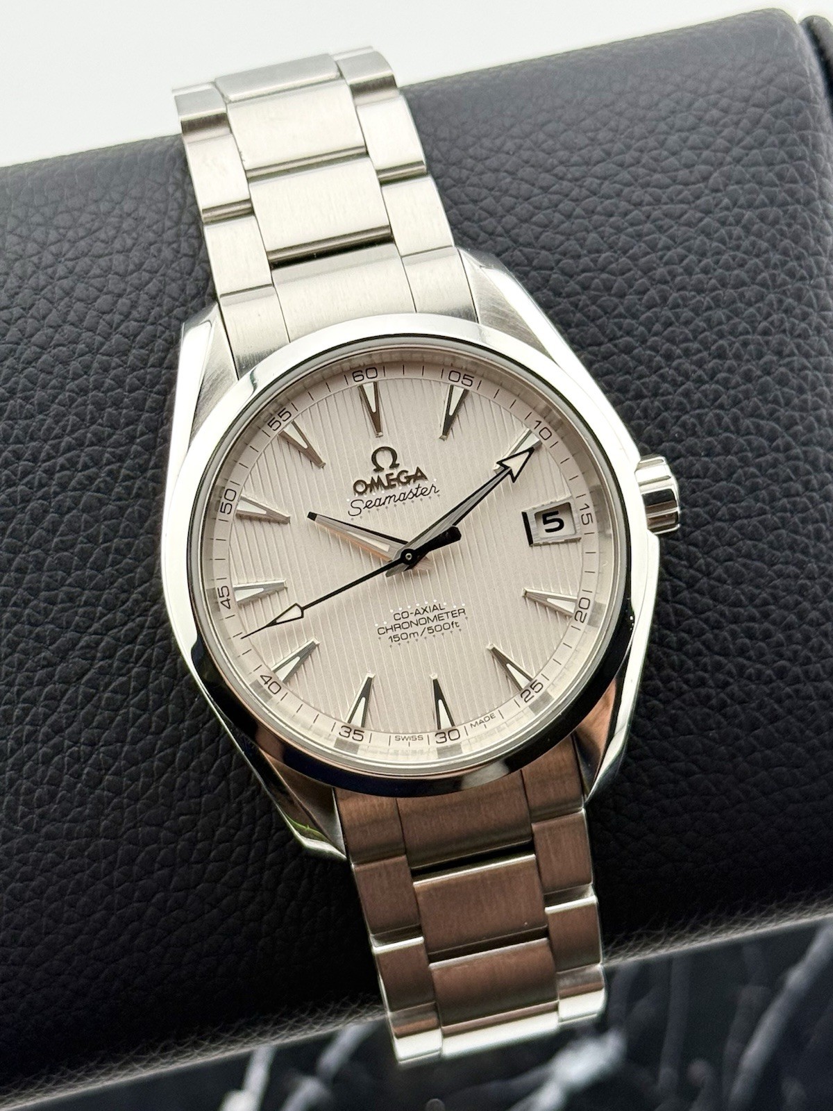 Omega Seamaster Aqua Terra 38.5mm White Teak Automatic 231.10.39.21.02.001 Clean