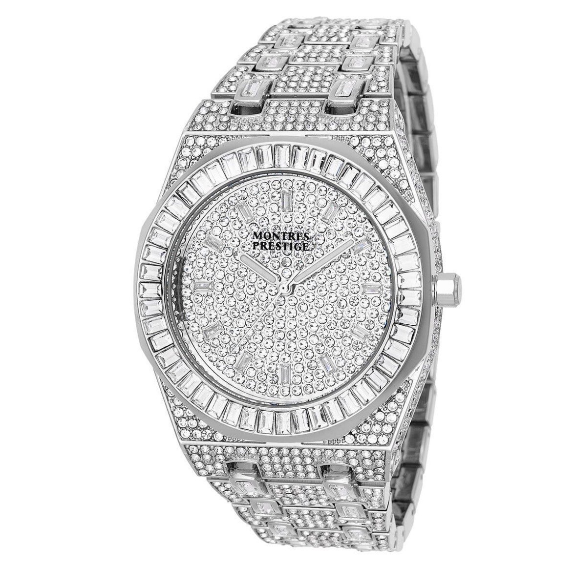 Montres Prestige Luxe X Invicta MPW-0134 Iced Out Crystal Men’s 42.5mm Watch NWT