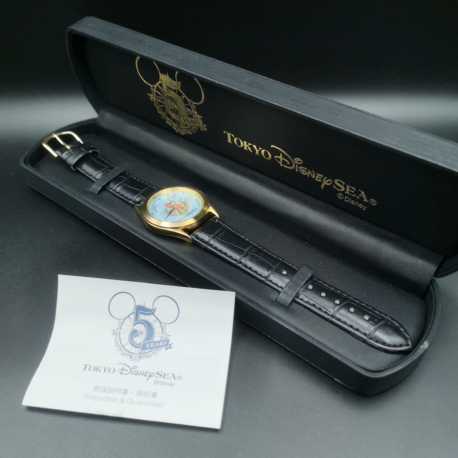 Nice Tokyo Disney Sea 5 years men’s Quartz watch. Come with original box.