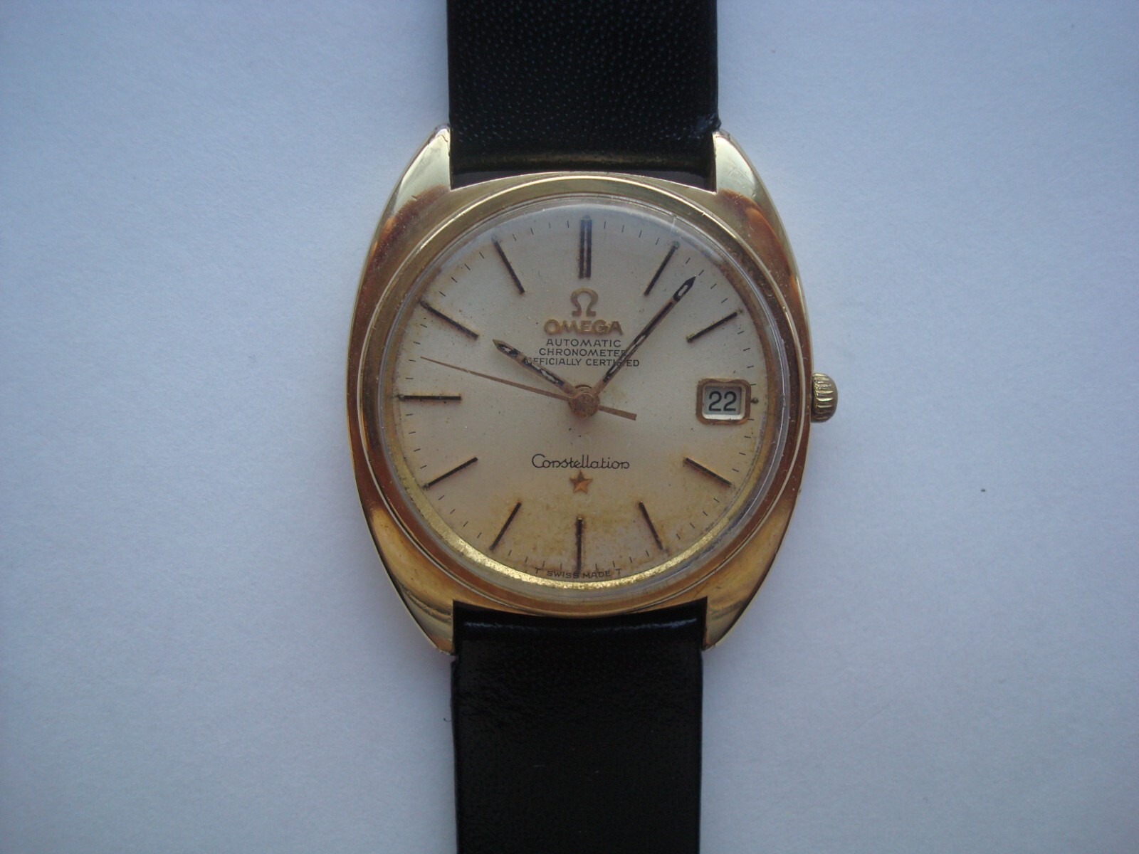 Omega Constellation Chronometer 561 Mens Automatic Watch 24j. 5 Pos. Date Runs