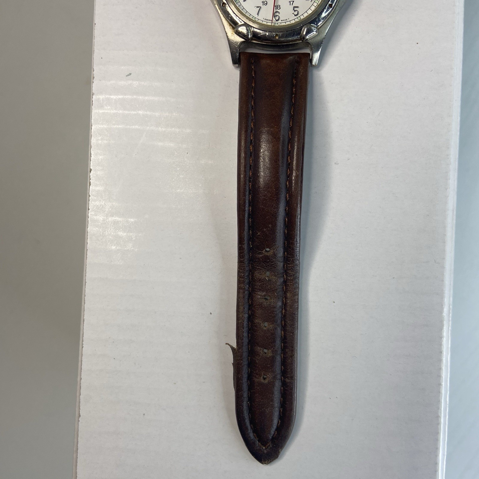 Vintage Wenger S.A.K. Design Swiss Made Quartz Original Leather Band New Battery