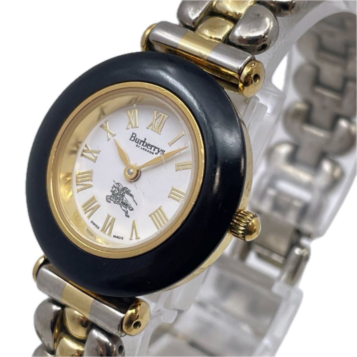 Burberry Bezel 9100L Quartz Analog Round Watch Currently Working