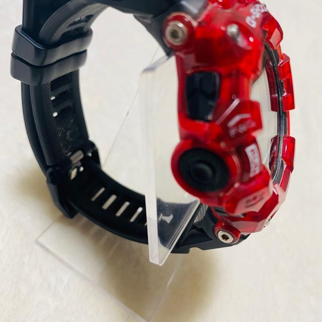 CASIO G-SHOCK G-SQUAD GBD-100SM-4A1JF Digital Watch Clear Red Black Used Japan