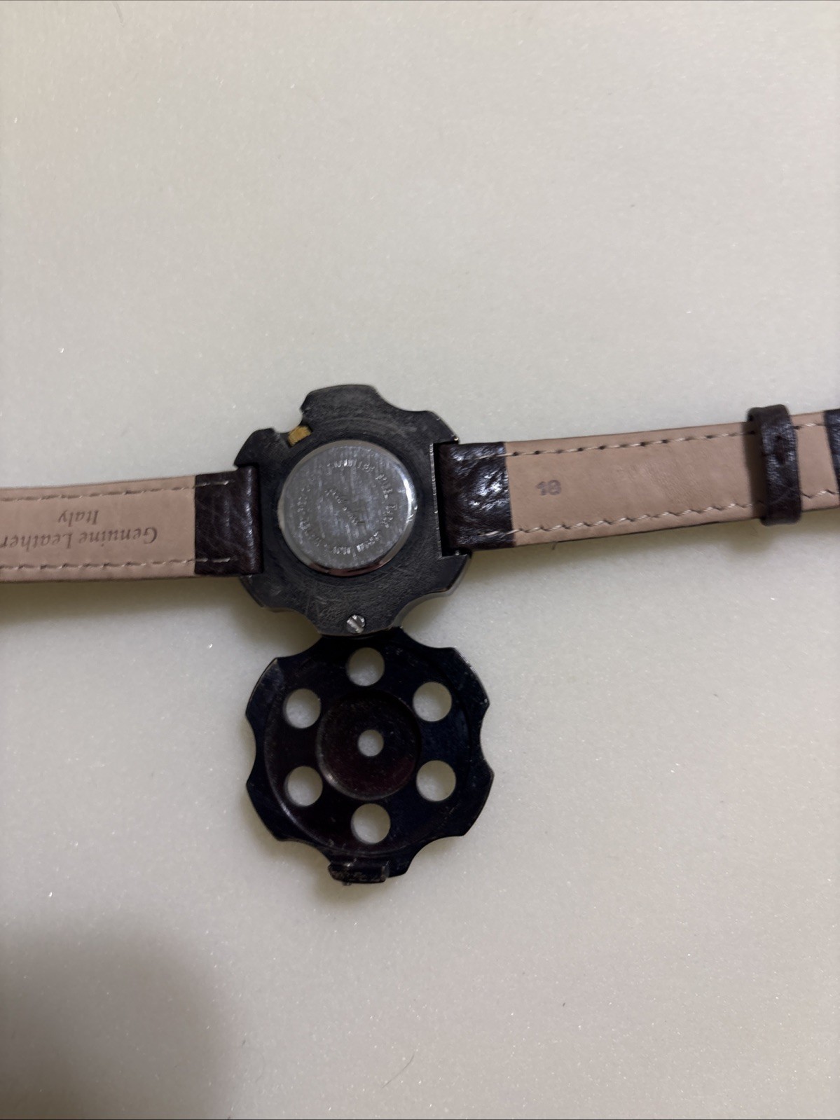 Jalga Python 357 Mag Japan Movement Stainless Steel Bronze Watch Italy Leather