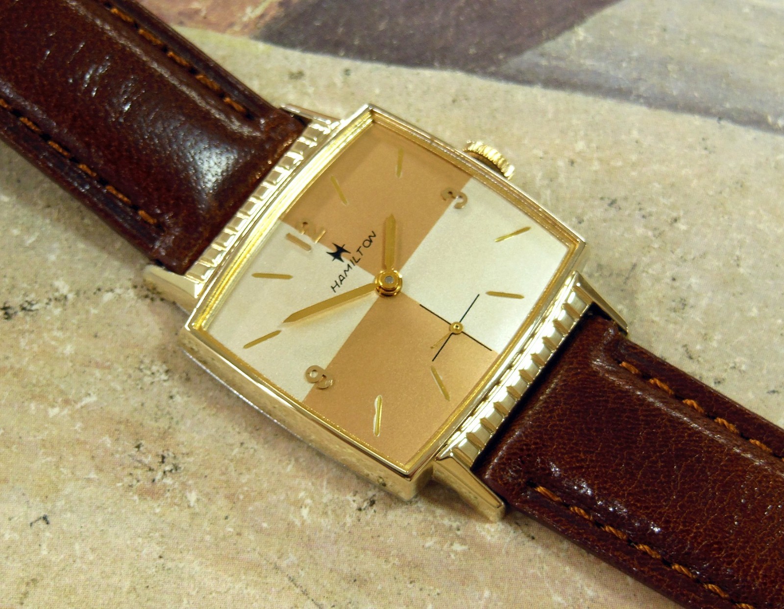 1962 Vintage HAMILTON GARY, Stunning Salmon/Silver Dial, Serviced with warranty