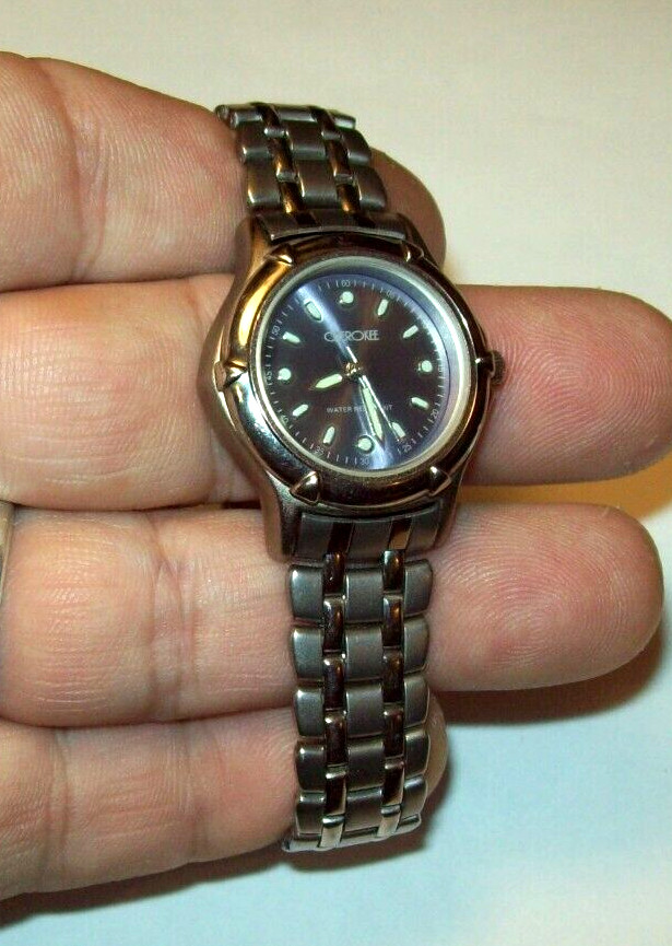Cherokee Ladies Watch New Light Purple Dial Easy Read Runs Great 6.25″ to 6.75″