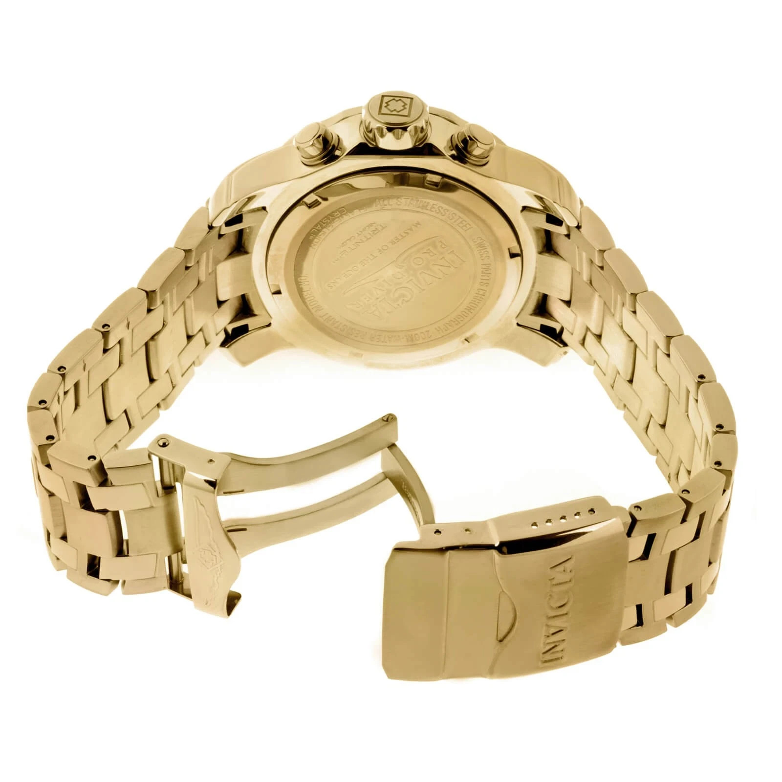 Invicta Pro Diver SCUBA Chronograph 18kt Gold Plated Men’s Watch, Gold 0073