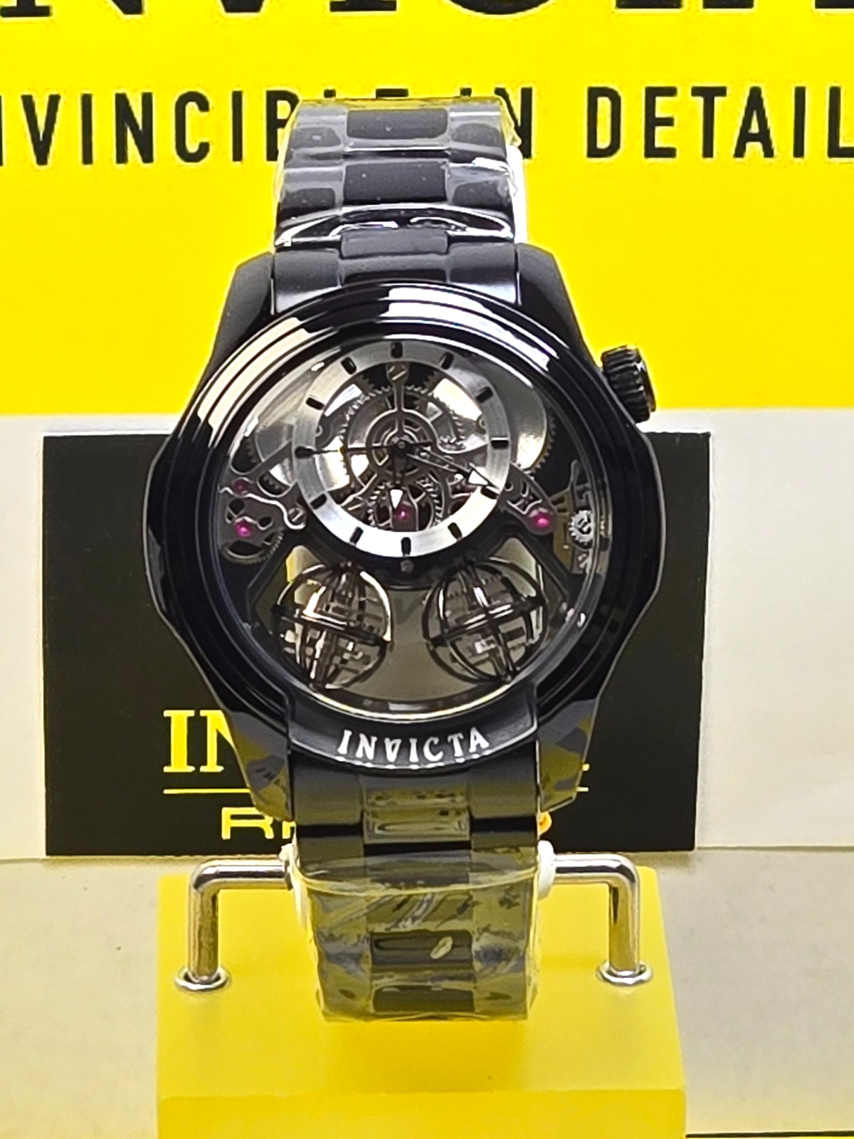 Invicta Specialty Twin-Axis Men’s Watch Skeleton Dial- 46mm Black NEW!