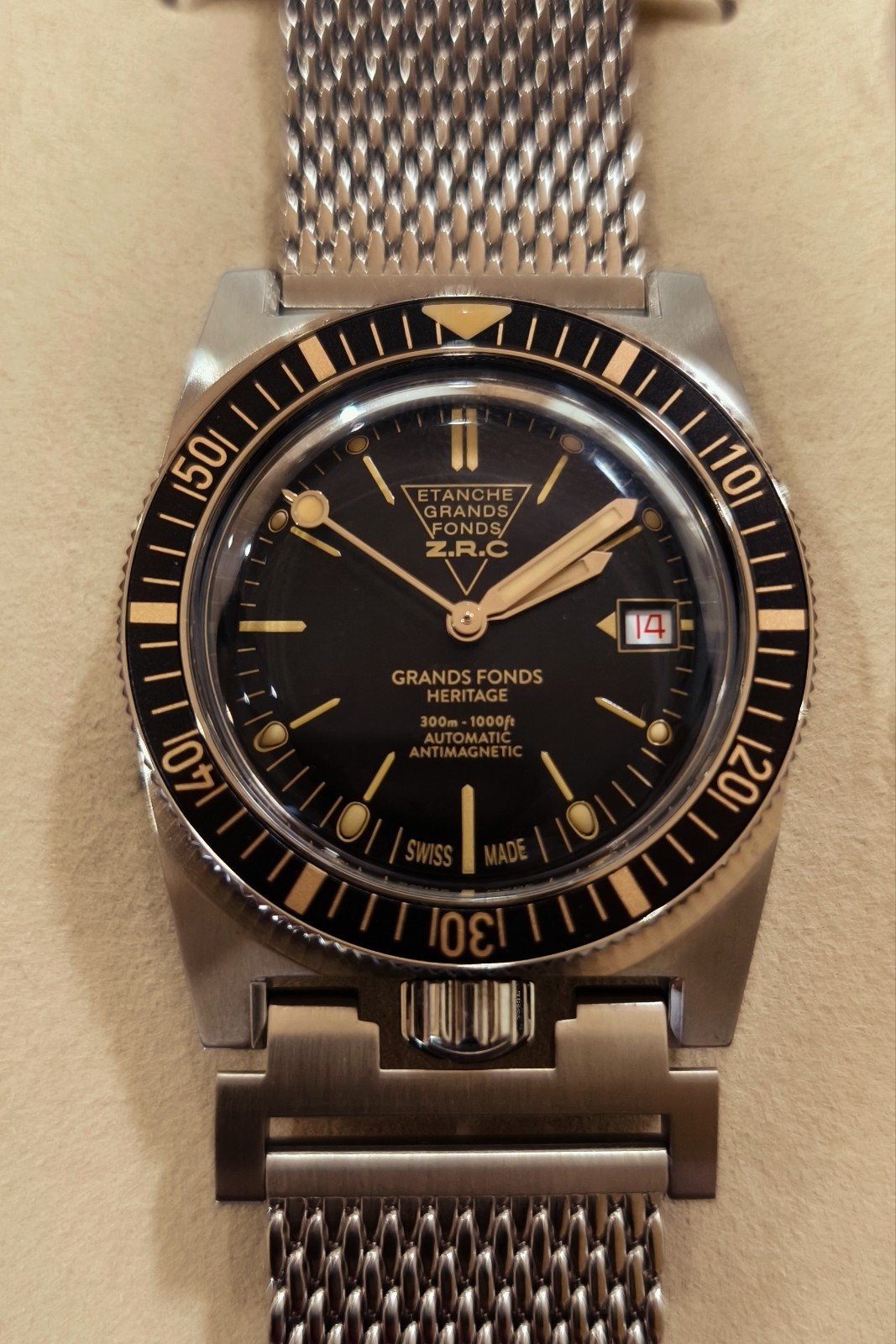 ZRC 1904 GRANDS FONDS HERITAGE AUTOMATIC DIVER 300M. BRAND NEW FULL SET