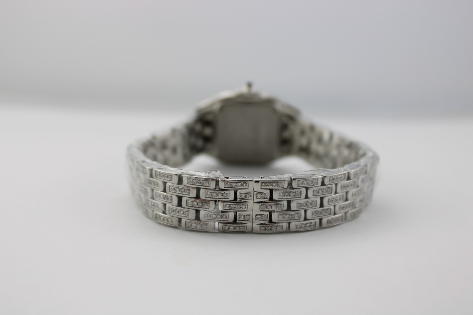 NEW Cartier Panthere White AM Diamonds Stainless Steel WSPN0006 23mm Diamond