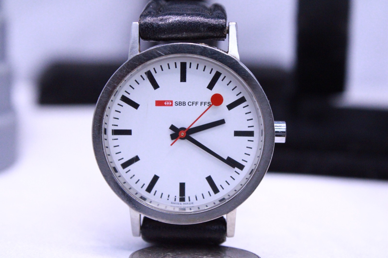Mondaine Railways SBB CFF FFS Women Watch 26mm Stainless Leather